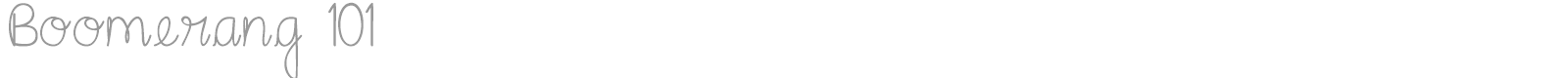 Boomerang 101 font preview
